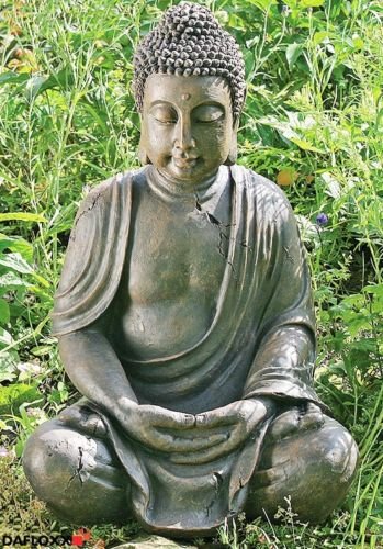 BUDDHA STATUE 70CM BUDDHA FIGUR BUDDHA FIGUREN BUDDHA STATUE FÜR DEN GARTEN UND INNENBEREICH FENG SHUI NEU - 2