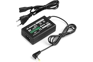 TOALUEA Chargeur pour Sony PSP 1000/2000/3000, Charger Rechange pour PSP Charge Rapide 5V 2A, Mural Adaptateur d'alimentation Secteur Portable pour 1000 2000 3000 Street Console 1.8M
