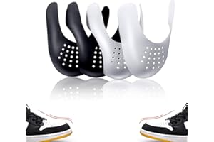 FANSEZQ 2 paires de couvre-chaussures de sport, protecteur de couvre-chaussures résistant aux plis, pour éviter les plis des chaussures de sport, hommes et femmes (noir + blanc)