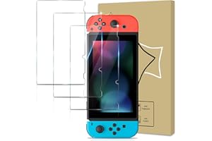 GiiYoon-3 Piezas Protector de Pantalla para Nintendo Switch 2017 Cristal Templado,[Sin Burbujas] [Cobertura Completa] [9H Dureza] Vidrio Templado HD Protector Pantalla para Switch 2017