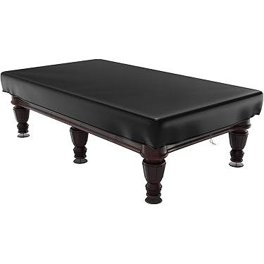 BEARCOVER Zwaar uitgevoerde kunstleren biljarttafelhoes, waterdichte en scheurbestendige hoes voor pooltafel, 213, 234 of 274 cm, (213 cm, blauw BEARCOVER Zwaar uitgevoerde kunstleren biljarttafelhoes, waterdichte en scheurbestendige hoes voor pooltafel, 213, 234 of 274 cm, (213 cm, blauw
