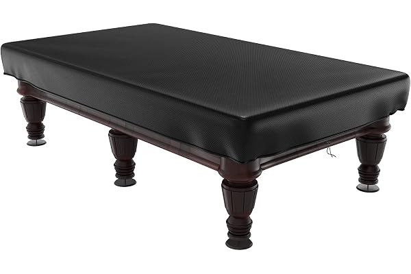 Delixike Biljard, poolbordsöverdrag, 6/7 fot snooker, poolbord, dammskydd, kraftigt Oxford-tyg anti-UV rivbeständigt vindtätt vattentåligt, svart (255 x 143 x 21 cm)