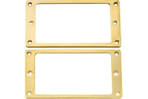 Musiclily Contours Métal Micros Humbucker Plate pour Guitare électrique, Doré (Lot de 2)