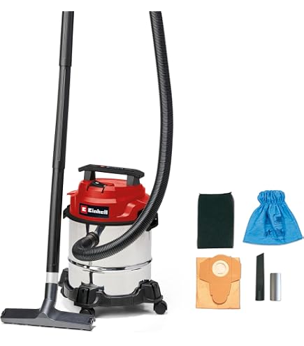 MisterVac Set Di 10 Sacchetti + 3 Ugelli Per Aspirapolvere Einhell TH-VC 1820 S, Filtrazione Multistrato, Bocchetta Per Fessure E Tappezzeria