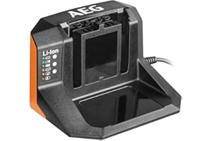 AEG - Chargeur 18V, tension secteur 220-240V, pour batteries 18V de 1,5 à 9,0 Ah