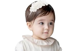 Gloppie Baby Headband Baby Girls Flower Headbands Stretchy Soft Newborn Infant Hair Accessories Floral Birthday Headbands for 4-36 Months