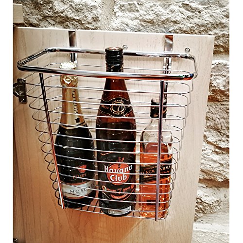 Tatkraft Top über Tür Abfall-Korb Küchenschrank Abfallsammler zum Hängen 10L Stahl Verchromt 17.8X31X35.6cm - 5