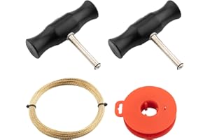 ZEALfix Kit d'outils de démontage universel pour pare-brise de voiture avec poignées et 2 volumes de fil de coupe de verre