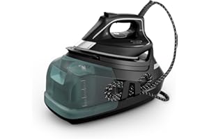 Rowenta Eco Steam Pro Ferro da Stiro a Vapore con Caldaia, Pressione Fino a 7.6 Bar, 2800W, 1.3 Litri, Colpo Vapore 460 g/min, Tecnologia Microsteam 400 HD Laser 3De, Sistema Anti-Calcare, DG9610