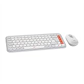 Logitech POP ICON COMBO Wireless Keyboard and Mouse Set, Bluetooth, Comfortable Design, Programmable Keys, Silent Click