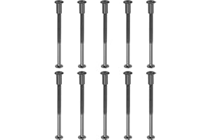 PATIKIL M6 x 100 mm Vis Chicago à Tête Hexagonale, 10 Ensembles Vis de Fixation pour Boulons, Écrous à Tête Creuse, pour Scrapbooking, Ceinture, Album Photo, Réparation de Meubles, Noir