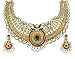 Zaveri Pearls Brown Non-Precious Metal Choker Necklace With Drop Earrring Set For Women RS.489.00