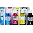 Teqbot Refill Ink Tank Bottles Gt-51 Gt-52 for Hp Printers Deskjet 5810,5811,5820,5821,310,315,316,319,410,415,416,419,hp Smart Tank 115,500,510,515,516,720,750,790 Printers Pack of 4 Bottle (Cyan, Magenta, Yellow, Black)