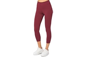 Merry Style Leggins Deportivos para Mujer Pantalones Piratas Suaves Elásticos Leggings de Algodón 3/4 Mallas de Mujer Confortables MS10-199