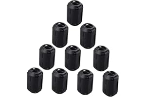 FUTHEDA 10PCS Noise Filter Cable Ring, Snap on Ferrite Ring Core Anti-Interference Bead Choke Ring Cord RFI EMI Noise Suppressor High-Frequency Filter with 13mm Inner Diameter Ferrite Cable Clip Black
