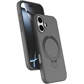 Coverzone iPhone 17 ile uyumlu Kılıf MagSafe ile uyumlu MP-Regal Katlanabilir Standlı El parmak ge&ccedil;meli Kablosuz Şarj Destekl