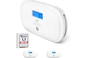 X-Sense Kohlenmonoxid Melder, TÜV Rheinland Zertifiziert, 10 Jahre Sensor, CO Melder mit austauschbarer Batterie und digitalem Display, Kohlenmonoxid-Melder mit Testknopf, XC0C-SR, 2 Stück