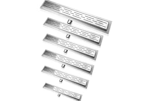 S SIENOC Desagüe de ducha de acero inoxidable 70cm extremadamente plano- Rejilla de ducha de desagüe de suelo de baño de acero inoxidable baño largo invisible - diseño moderno líneas