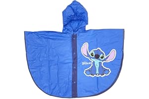 CARTOON Capa de lluvia Stitch Disney impermeable capa de lluvia a prueba de viento PVC para niños