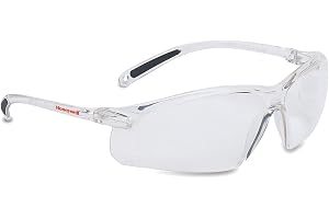 Honeywell A700 Sportiga Skyddsglasögon med Transparent Lins, Reptålig Beläggning och Polykarbonatram, Gjuten Universell Näsbrygga, Lättvikt, 1015361 (1 Stycke)