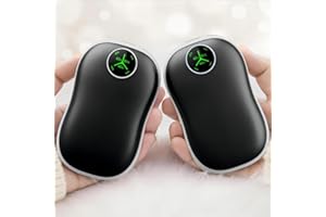 JIALEXIN Handwärme Elektrisch, Handwärmer 2er 5000mAh, Taschenwärmer, Lang Anhaltende Wärme akku heizung, Tragbarer elektrische handwärmer, USB-Aufladbarer Handwärmer,Geschenke für männer/Frauen/Kinder