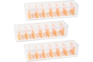 Mapille 3 Stück Kabel Organizer Box, Kabel Aufbewahrungsbox, Kabel Organizer mit 7 Verstellbare Fächern, Kabelaufbewahrung, Ladekabel Aufbewahrung für Büro,Zuhause,Schreibtisch