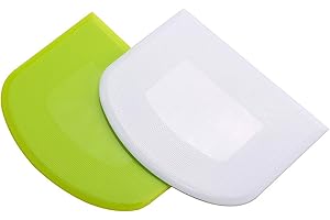 saizone 2 sztuki, trwały, elastyczny, gładki skrobak do ciasta, łopatka do ciasta, bezpieczne dla kontaktu z żywnością, tworzywo sztuczne PE, do ciasta chlebowego, masy cukrowej, czekolady,