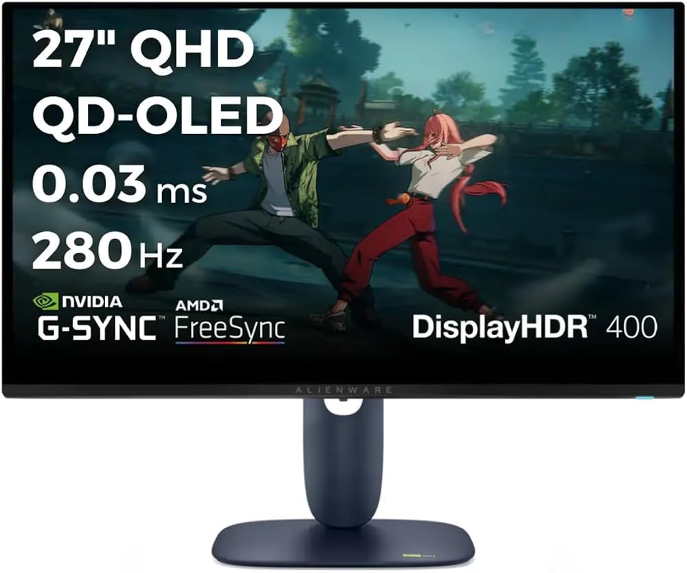 Dell Alienware AW2725D 27 2560x1440 QHD 280Hz 0.03 ms HDMI DP Type-C True Black 400 QD-OLED Monitör