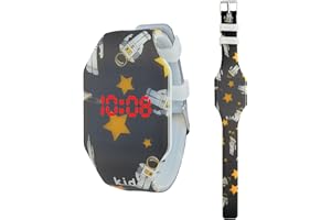 Mamiddle Reloj Digital LED para Niños Niñas Casual Simple para Reloj para Niños con Pantalla de Hora y Fecha Caja y Banda de Diseño Integrado de Silicona Suave y Luminosa