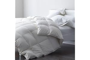 DWR Organic Summer Double Size Duvet 4.5 Tog, Light Goose Feather and Down Quilt, 100% Cotton Shell, Machine Washable (200x200cm White)
