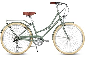 AVASTA Women's Hybrid Bike Lightweight 26-Inch Hi-Ten Steel Frame for City Commuting - 6-Speed Comfort Bicycle and Styles