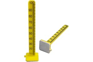 Karl Dahm Höhenmesspunkte bis 100 mm, gelb, 18 Stück I Zur Bestimmung der Estrichhöhe und Ausgleichsmaßen I Mit Klebefläche I Leuchtend gelb – 12042