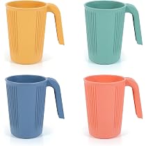 AouiSton Bicchieri plastica, Tazze, Tazze da the, Tazze plastica, Bicchieri acqua,10 pezzi tazze
