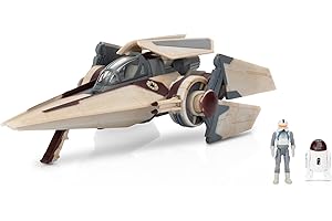 Jazwares Star Wars Micro Galaxy Squadron V-Wing Starfighter (Armada Edition) – 7,6 cm Fahrzeug mit Kühlerflügeln Plus Zwei 2,5 cm Mikro-Figuren-Zubehör