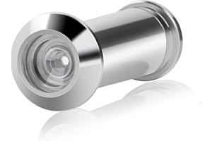 TALNITE Polished Chrome Door Viewer,180° Wide Angle Spy Hole,Security Peephole for Front Doors,Elegant Design for Maximum Safety and Privacy,Easy Installation,Clear View Ensuring,35mm to a Maximum of 50mm