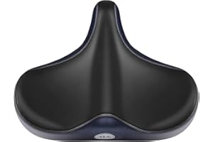YLG Oversized Comfort Bike Seat Comfortable Replacement Bike Saddle Memory Foam Soft Bike Saddle Waterproof Universal Fit Bicycle Seat for Women Men (b-Indoor Bike Seat)