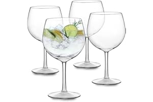 GENÉRICO M.W. - Copas Balon Plástico Duro - Copas Gin Tonic de Tritan de 70cl, Irrompible, Reutilizable, Lavable, BPA-Free, Set de 4 - Vasos plastico duro Premium, Copa Balon plástico Perfecto Para Coctel