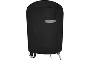 Dokon Kugelgrill Abdeckung Wetterfest Robustes Oxford-Gewebe Grillabdeckung Wasserdicht Staubdicht Grill Abdeckhaube mit Belüftungsöffnungen, Kugelgrill Schutzhülle für Weber (Ø71x68cm) - Schwarz