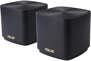 ASUS ZenWiFi XD4 AX Mini Sistema Mesh AX1800 (2 Pezzi), WiFi 6, 802.11ax, Fino a 280 m² e 25+ dispositivi, AiMesh, Sicurezza Internet e Parental Controls Inclusi a Vita, Easy Setup, Colore Nero