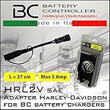 El accesorio HRL2V permite la conexión directa de los cargadores BC (12V max 5 Amp) al conector SAE presente en las motos Harley Davidson
