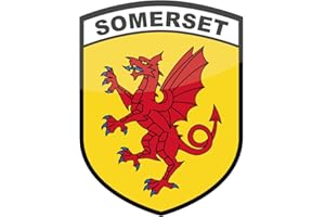 stika.co Pack of 2 Somerset County Flag stickers - Self-adhesive vinyl stickers - Car, Van, Truck Bumper Sign - United Kingdom County flags