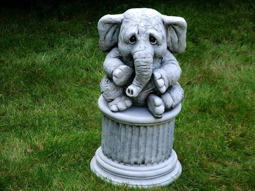 Steinfigur Elephant Elefant Benjamin 28 cm ca.15,8 kg Frostfest Stein Nr.042 - 7