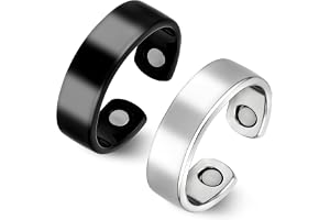 OSDUE Magnetiska ringar för kvinnor och män, 2 st magnetiska ringar med presentask, födelsedagsringar, presenter till mamma, fru, dotter, kvinnodag, jul, 2.25 cm, Metall, Legering
