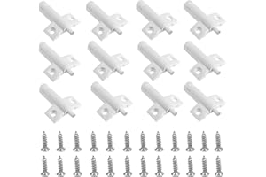 Chenyoyangfen 12 Pcs Damper Buffer with Stainless Steel Screw,Soft Close Hinge Buffer Kitchen Cabinet Door Stop Drawer Soft Quiet Close Closer Damper Buffers with Screws,Soft and quiet (White)