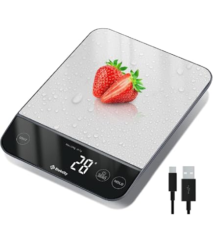 Usb Cooking Pan USB Rechargeable Kitchen Scale KUBEI Large 5kg Kitchen Scale With 0.1g ...