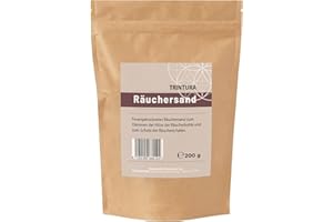 TRINTURA Räuchersand 200 g I Sand zum Räuchern I Räuchersand fein, Räuchersand Feuersand