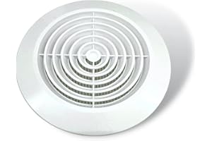 SWIFTAIR Ventilation Grille Round Chrome or White 4" 100mm Duct Extractor Fan Bathroom (White)