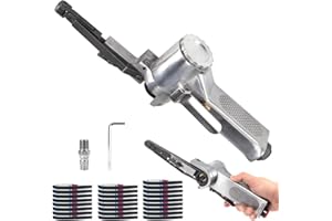 SGZQKZ Ponceuse Pneumatique a Bande avec Poignée Pivotante à 360° pour Poncer, Mini Ponceuse Sans Fil Electrique, Lime électrique Outil, Affûter et Enlever la Rouille.