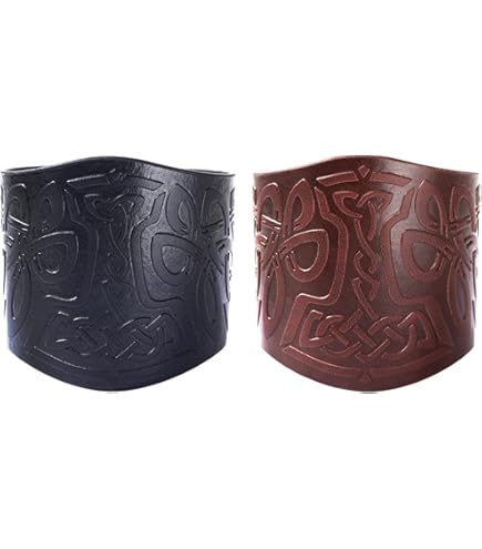 Brassards Steampunk Vintage Protège-Bras Médiéval Steampunk - Gants Cuir Vintage Réglables Cosplay Gants Protection Réglables