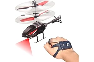 smile items - Mini Helicóptero Teledirigido para Niños - Básico - Juguete RC con Movimiento Arriba y Abajo, Control de Mano, Material Resistente y Ligero, Carga USB y Fácil y Simple de Volar